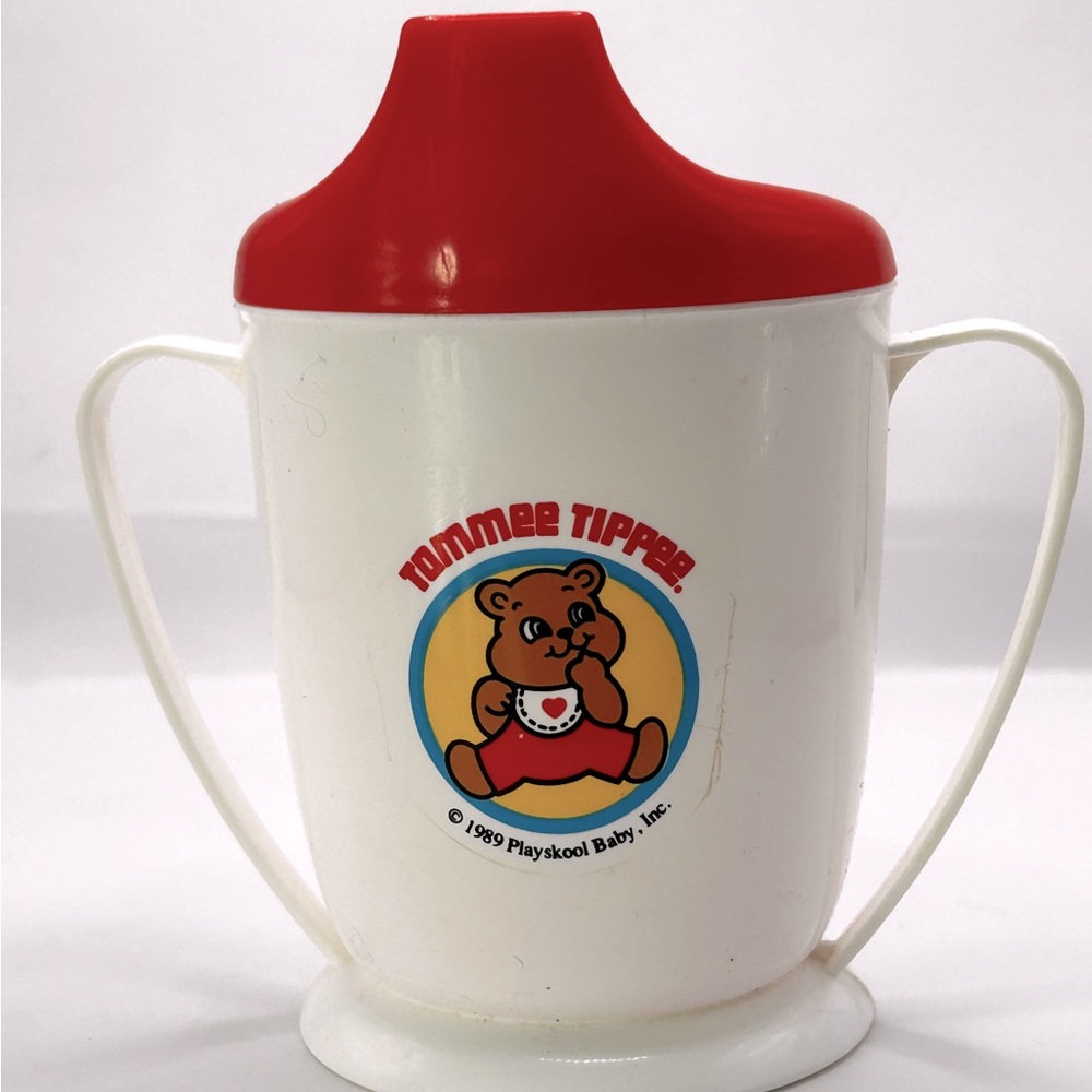 Tommee Tippee White & Red Two-Handle Sippy Cup
